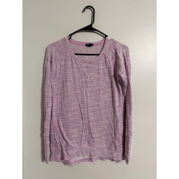 Champion Tops - Champion Womens Purple Space Dye Long Sleeve Activewear Top Small Crew Neck